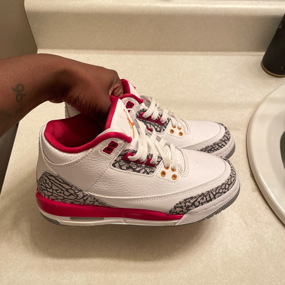 Cardinal Red Jordan 3’s